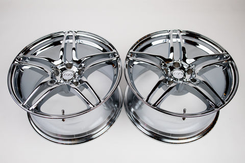 Advan AVS Model 5 17" 9J +22 (5x114.3) Pair *Triple Chrome*