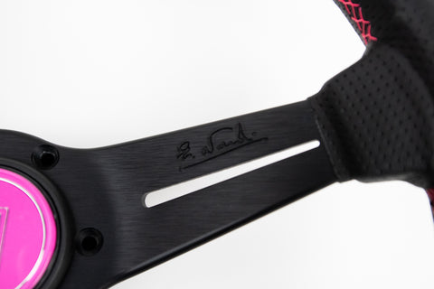 340mm Nardi Rally Deep Corn "Pink Stitching Limited Edition FET Japan Model*