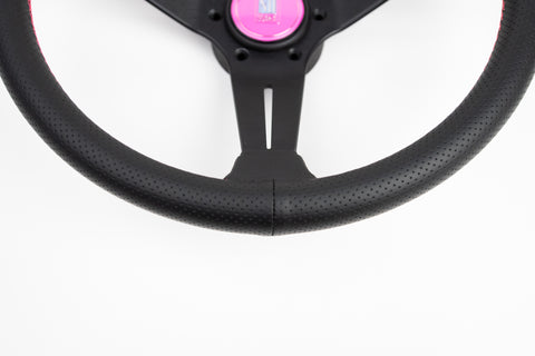 340mm Nardi Rally Deep Corn "Pink Stitching Limited Edition FET Japan Model*