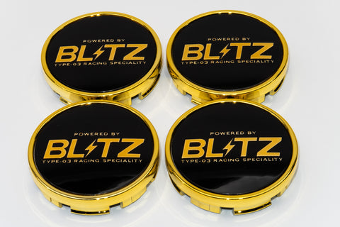Blitz BRW 03 Reproduction Center Caps *Gold/Black*