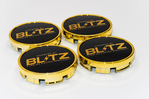 Blitz BRW 03 Reproduction Center Caps *Gold/Black*