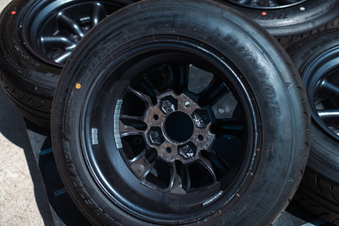 Watanabe R Type 14" 7.5J -7 (4x114.3) *Tires Included*