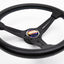 350mm Nardi Rally Deep Corn *Blue Stitching*