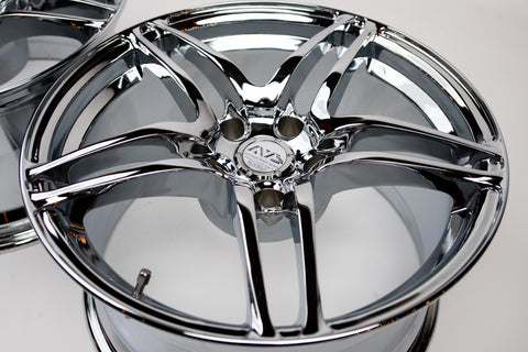 Advan AVS Model 5 17" 9J +22 (5x114.3) Pair *Triple Chrome*