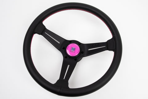 340mm Nardi Rally Deep Corn "Pink Stitching Limited Edition FET Japan Model*