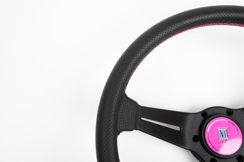 340mm Nardi Rally Deep Corn "Pink Stitching Limited Edition FET Japan Model*