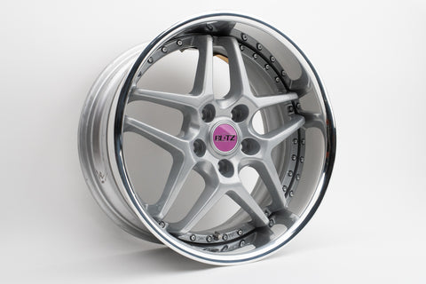 Blitz BRW 03 Reproduction Center Caps *Pink/Silver*